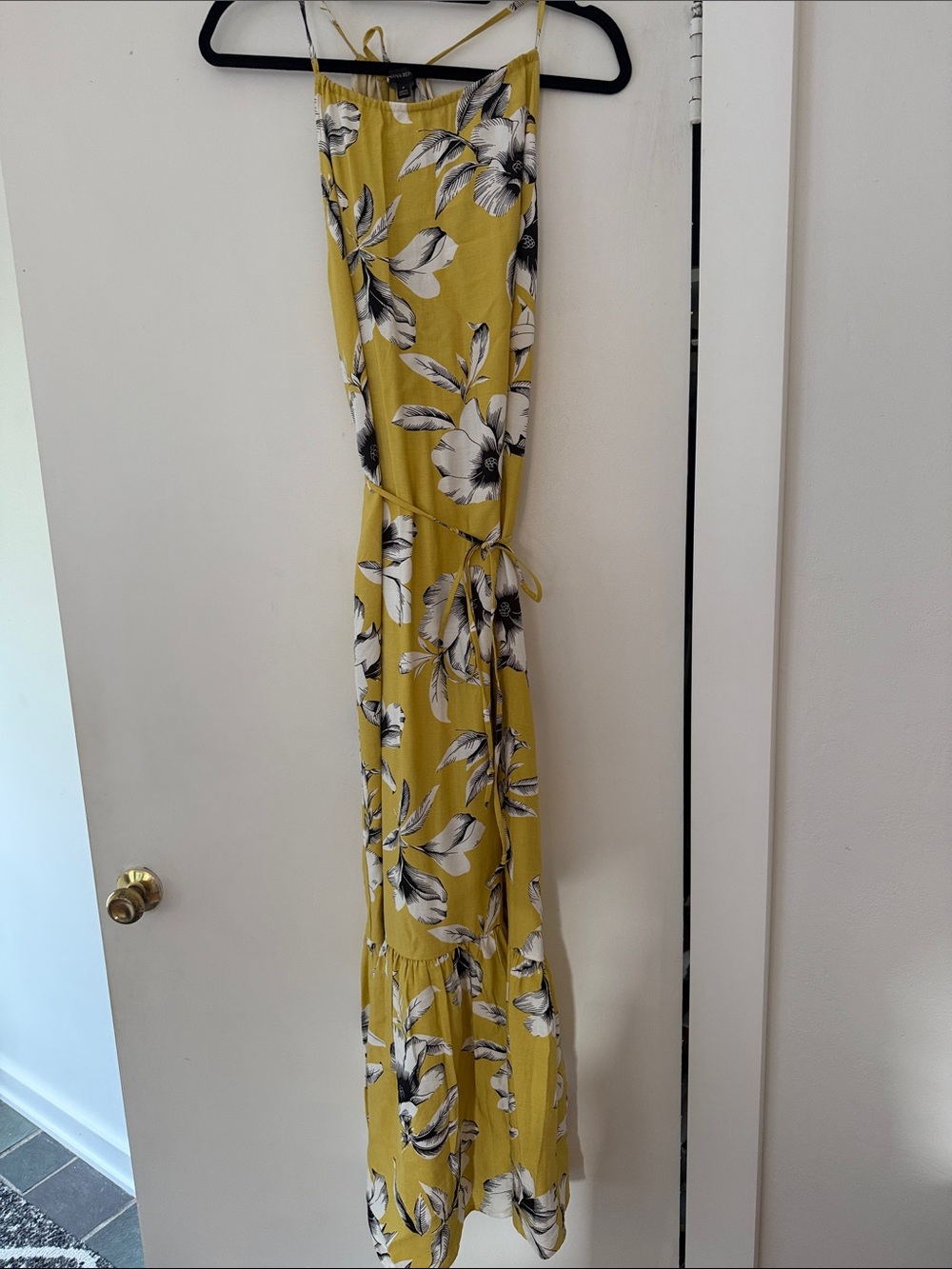 Banana Republic Yellow Floral Maxi Dress